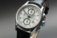 HAMILTON Jazzmaster H326160 Silver(Sunray) Chronograph Date Watch [Box Damaged]