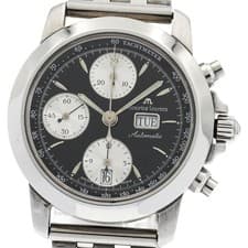 MAURICE LACROIX 39721 Chroneo Day-Date Chronograph Men's Watch From Japan G0418