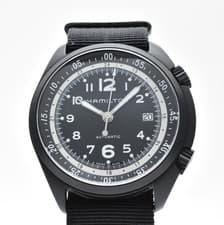 [NEAR MINT+++] HAMILTON H804850 Khaki Pilot Pioneer 43mm Black AT Mens Watch
