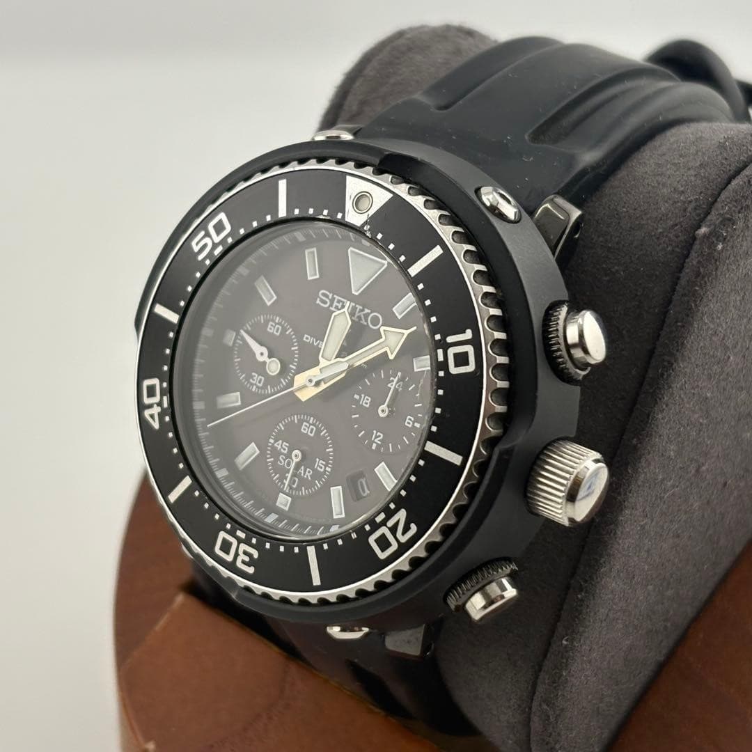 Seiko SBDL037 Prospex Divers Solar Chronograph Used from Japan