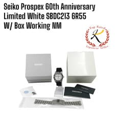 Auth Seiko Prospex 60th Anniversary Limited White SBDC213 6R55 W/ Box Working NM