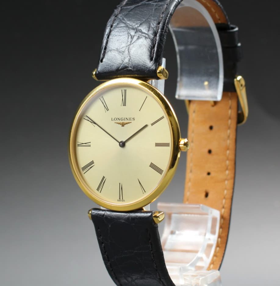 [N MINT] Longines Grand Classic L4.709.2 33mm Gold Roman Dial Quartz Mens Watch