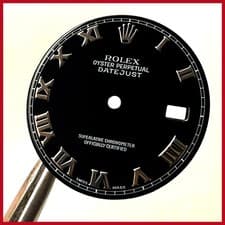 GENUINE ROLEX DATEJUST BLACK ROMAN DIAL FOR  36MM 16234,116234 FOR CAL 3135 #762