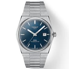 NEW Tissot PRX Powermatic 80 Blue Dial Grey Strap Men's Watch T1374071104100