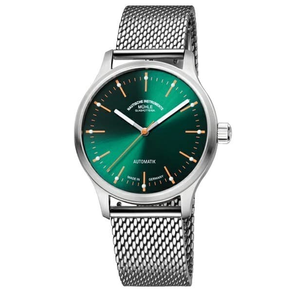[Muhle Glashutte] Panova Green M1-40-76-MB Auto Stainless Steel Band NEW