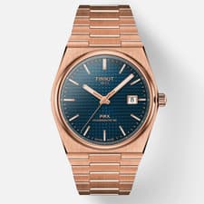 Tissot PRX Powermatic 80 Blue Dial / Bronze Automatic Excellent No Box Papers