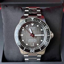 TISSOT Sea Star 1000 40mm Watch 80H Power Reserve Stainless Steel Used
