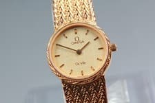 [Exc+5] Omega De Ville 20mm Quartz Cal.1455 Gold Women Watch From JAPAN