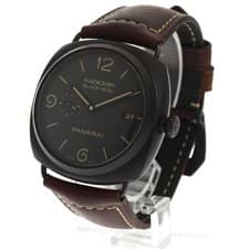 PANERAI RADIO MIR COMPOSITE BLACK SEAL PAM00505 45MM CERAMIC BLACK DIAL #C302