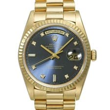 ROLEX Day-Date 18238A Blue Case Size 36mm x 36mm Men's Used Watch #35231