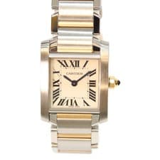 Cartier W51007Q4 Stainless Steel 18kt Yellow Gold Tank Française SM QZ Watch