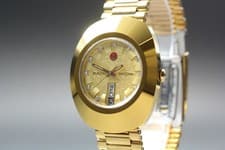 [NEAR MINT] Rado Diastar 648.0413.3 Day Date 35mm Gold Dial AT Mens Watch JAPAN