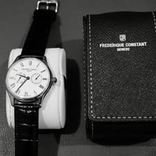 Ex++ Frederique Constant Classics Silver Dial Quartz Movement--Box + Extra Strap