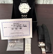 Seiko Presage SARX027 Enamel Dial Automatic Sapphire Riki Watanabe Paper Links