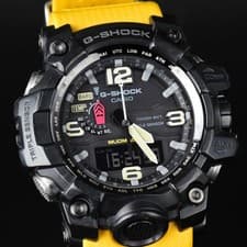 Casio G Shock GWG 1000 1A9JF Mudmaster Analog Digital Solar 200m Yellow