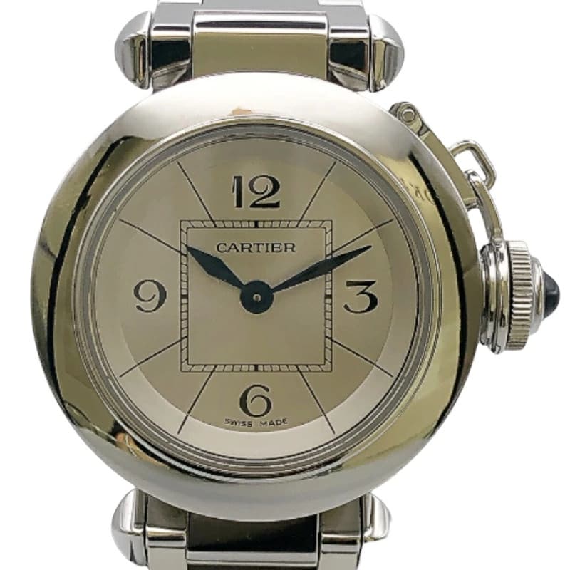 Cartier Miss Pasha W3140007 Silver Stainless Steel Quartz Women's Watch