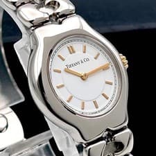 Tiffany & Co Tissot Solo Watch Quartz 18K Womens Wrist Silver Gold wrist 16cm