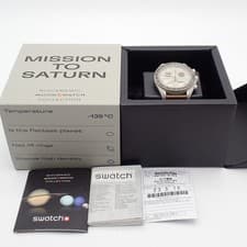 Swatch OMEGA × Swatch Mission to Saturn Quartz with original strap SO33T100