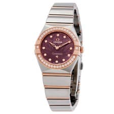 Omega Constellation Quartz Diamond Purple Dial Ladies Watch 131.25.25.60.60.002