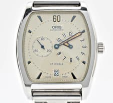 ORIS 7471 Automatic Vintage Tonneau Regulator Silver Dial Men's Watch Dial 32mm