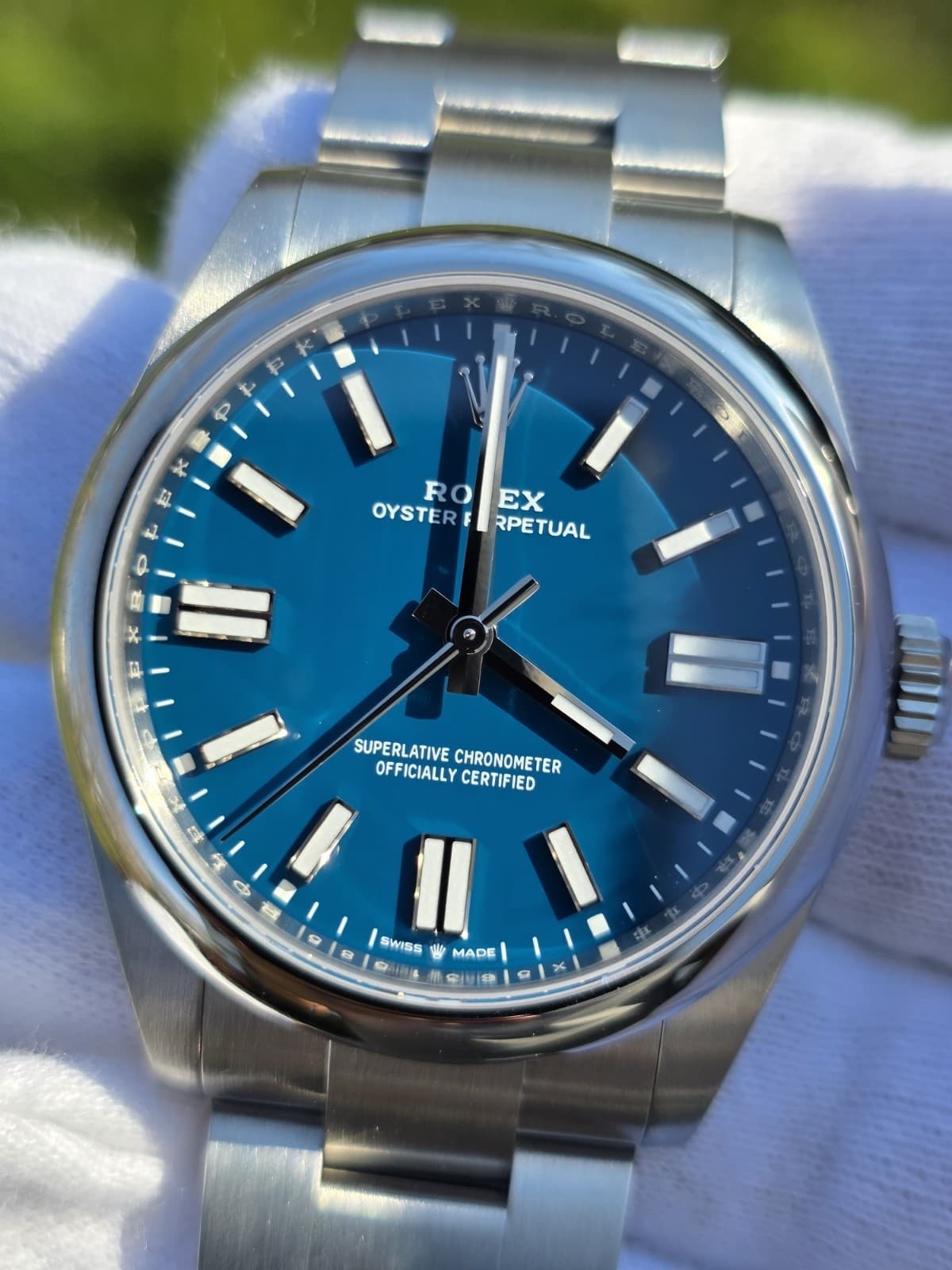 Rolex Oyster Perpetual 41 134300  Blue Dial  Watch and Papers Unworn/New