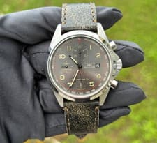 Glycine Combat Chronograph GL0099 LUX 43mm Grey Dial BOX & PAPERS