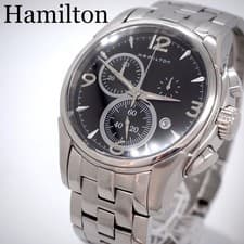 Good Condition Hamilton Watch with Box Jazzmaster Chrono Men's,17352