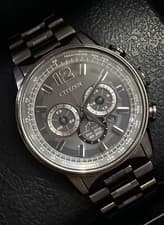 Citizen Nighthawk Chronograph Charcoal Grey Dial Men's Watch CA4377-53H