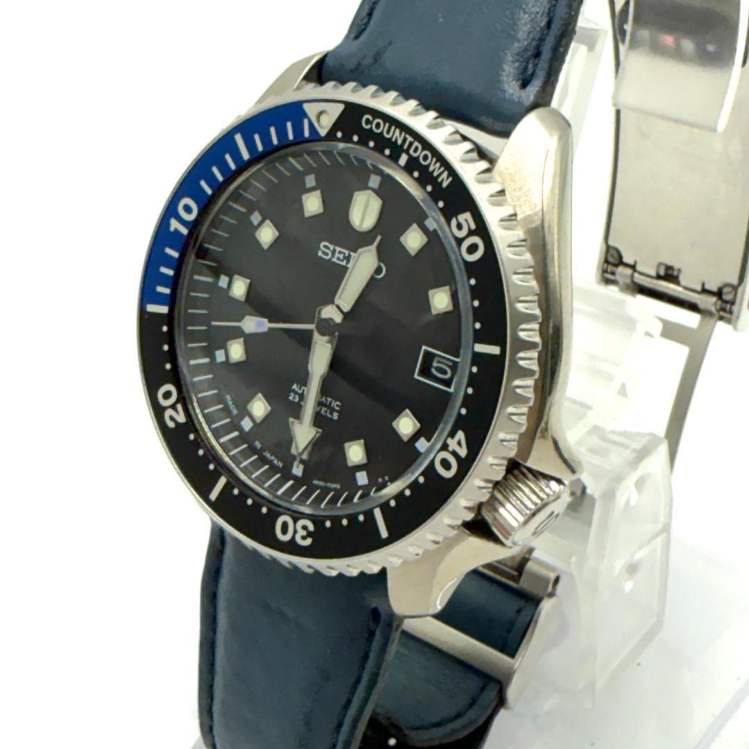 SEIKO 4R35-03B0 Automatic Black Batman Wristwatch Used Tested from Japan