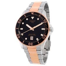 Tissot T1204102205101 Seastar Black Dial 40 mm Men's Watch New