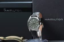 [NEAR MINT w/ Box] Hamilton Khaki Field H705950 H70595963 Black AT Mens Watch