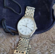 Longines Lyre L47604 Automatic Mens Watch Silver Dial Classic 34mm Date JAPAN