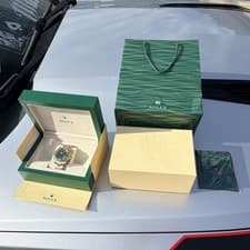 Rolex Submariner Green Dial Two-Tone Automatic Watch with Box & Papers