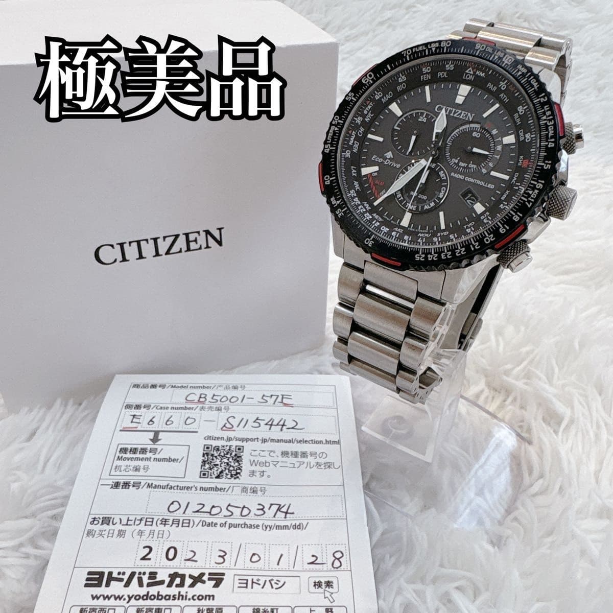 Citizen Promaster E660 S115442 Eco Drive Black Dial Mens Analog Watch Japan