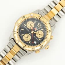 Tag Heuer 2000 Professional Chronograph Goldtone & S/S Quartz Wristwatch CK1120