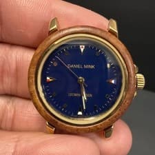 VTG RARE! Daniel Mink Locman Milano Blue Dial Automatic Watch - WORKS -( AS-IS )