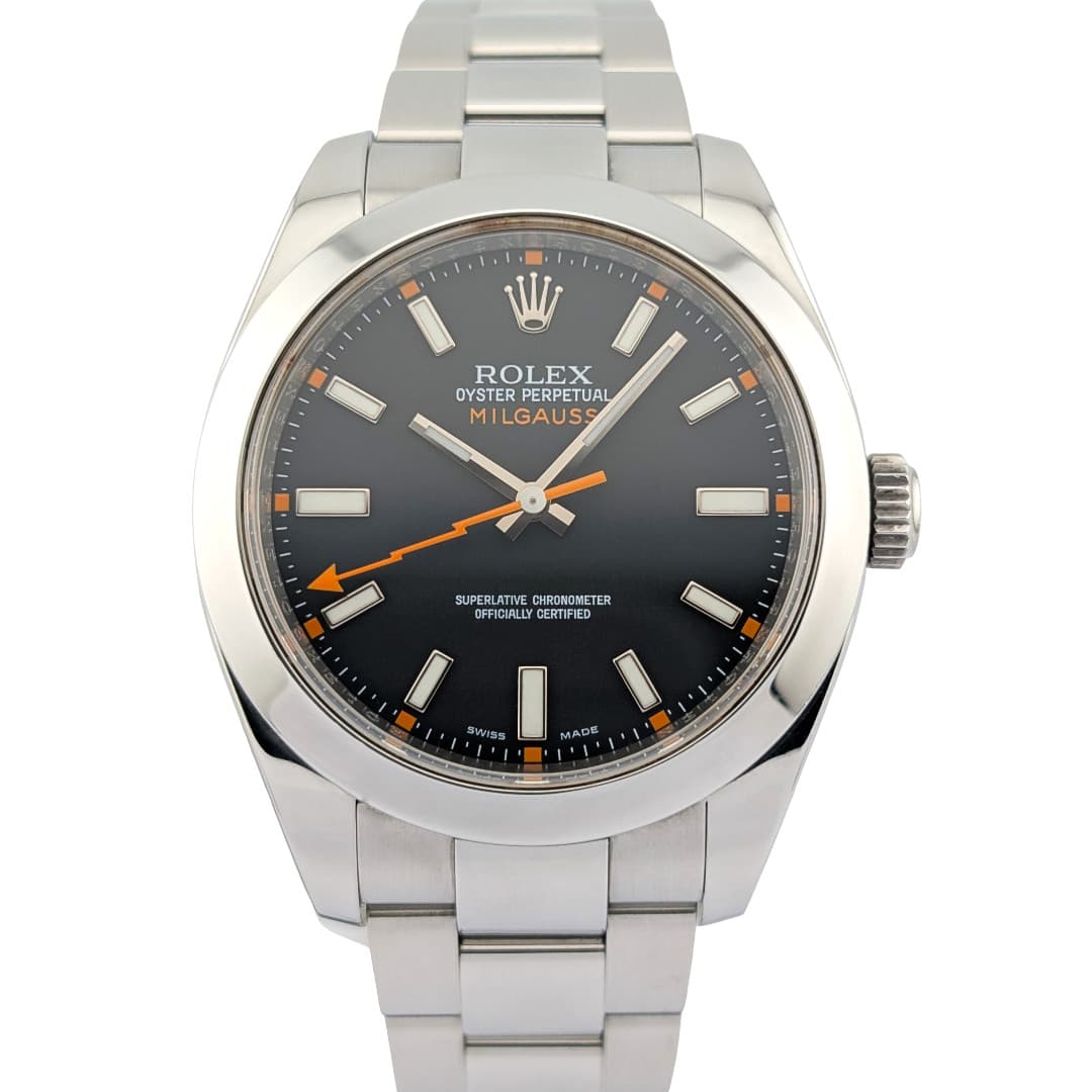 Rolex 116400 Milgauss Black Dial 40mm 2010 Box & Papers V-Serial