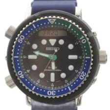 SEIKO SEIKO H851 00A0 Watch Solar Black Dial Ana Digi Silver Color GY18 MQ Men s