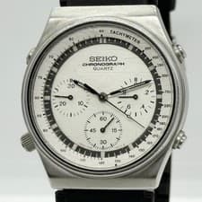 Seiko Speedmaster 7A28-7010 Chronograph White Dial Quartz Vintage Watch