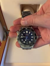 Omega Seamaster Professional Diver Black Wave Watch 300M w/box & papers