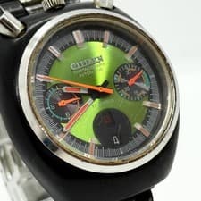 CITIZEN Watch Challenge Timer 40101636 Black Green Dial Automatic Men's Auth
