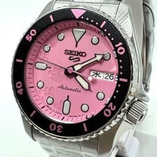 Seiko 5 Sports SBSA321 Pink Panther Collabo Limited Edition with Box, strap