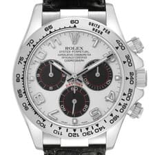 Rolex Daytona White Gold Silver Racing Dial Mens Watch 116519