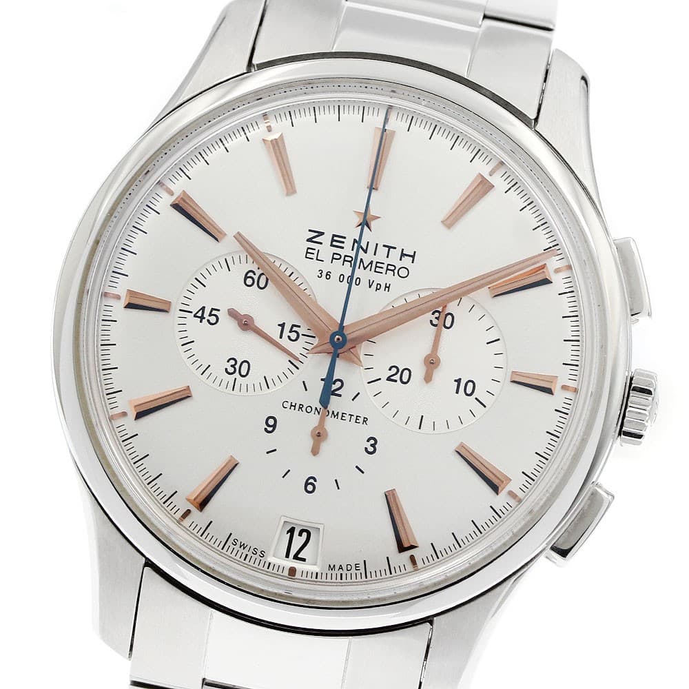 ZENITH El Primero Captain 03.2110.400 Chronograph Silver Dial AT Men's_954021