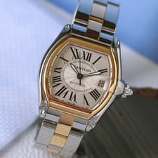 Cartier Roadster Large W62031Y4 Steel & 18k Gold Date Automatic Mid-2000s