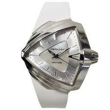 Hamilton Ventura H242511 White Mother of Pearl Dial Women's Quartz Watch Working