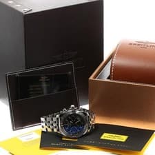 BREITLING CHRONOMAT 44 AB0115 44mm SS Black Dial Automatic Chronograph #C161