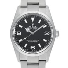 ROLEX Explorer I 114270 black F Number second hand mens