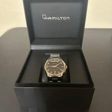 Hamilton Quartz Wristwatch Blue Stainless Sapphire Crystal Box