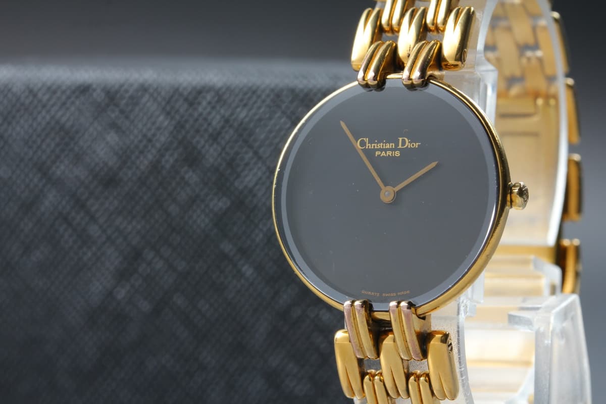 [Near MINT] Christian Dior Bagheera L46.154.3 Black Gold Quartz Women's Watch